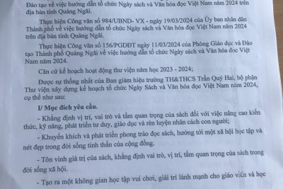 KẾ HOẠCH GIỚI THIỆU SÁCH CẤP TRƯỜNG NĂM HỌC 2023- 2024