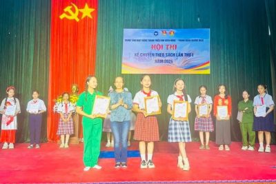 LIÊN ĐỘI NHÀ TRƯỜNG THAM GIA CUỘC THI KỂ CHUYỆN THEO SÁCH NĂM HỌC 2023 -2024